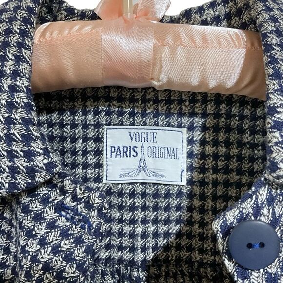 Hand Sewn Vintage Skirt Set Houndstooth Vogue Paris Original Size 8/10 - Picture 16 of 16